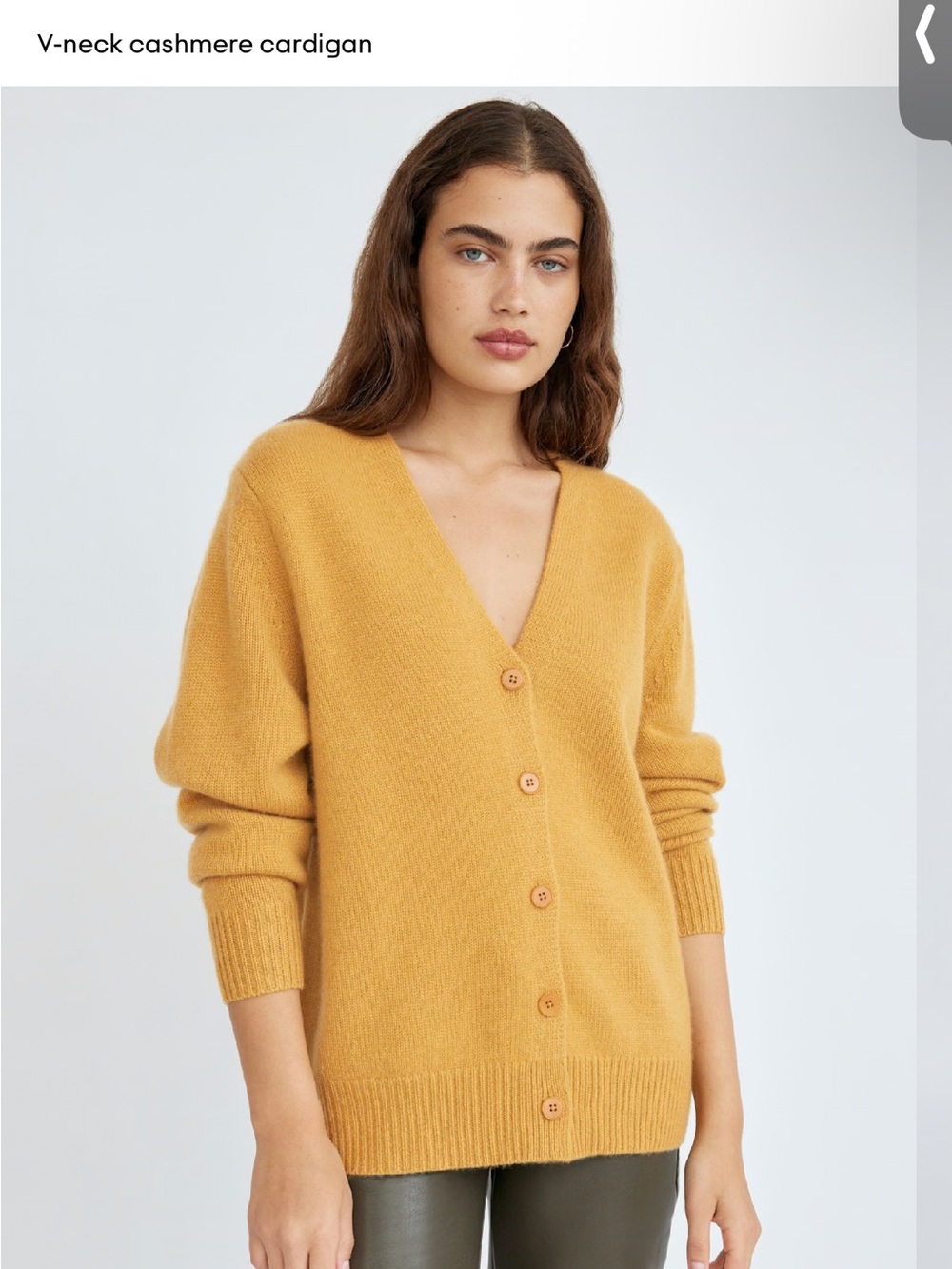 ISO- Aritzia V-neck Cashmere Cardigan - Goldie